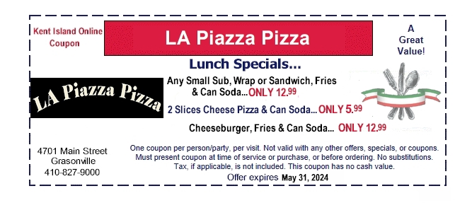 LA Piazza Pizza in Grasonville