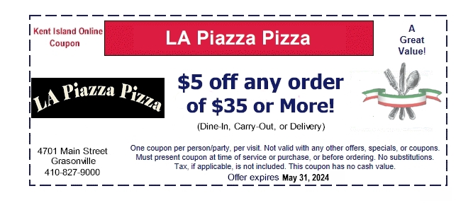 LA Piazza Pizza in Grasonville